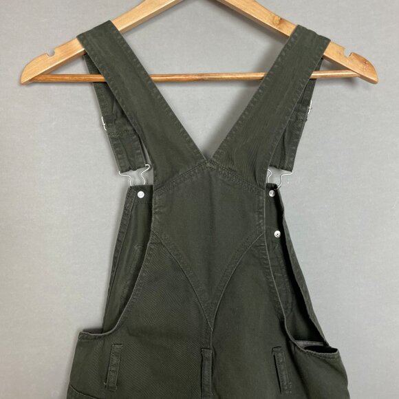 Vintage Revolt Shortalls Jean Overalls Shorts Juniors Green 90s Y2K Dungaree‎ - Picture 5 of 9